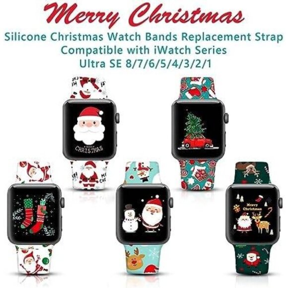 Christmas Grinch Apple Watch Band (38-49mm) - Soft Silicone Strap for All - Picture 5 of 5
